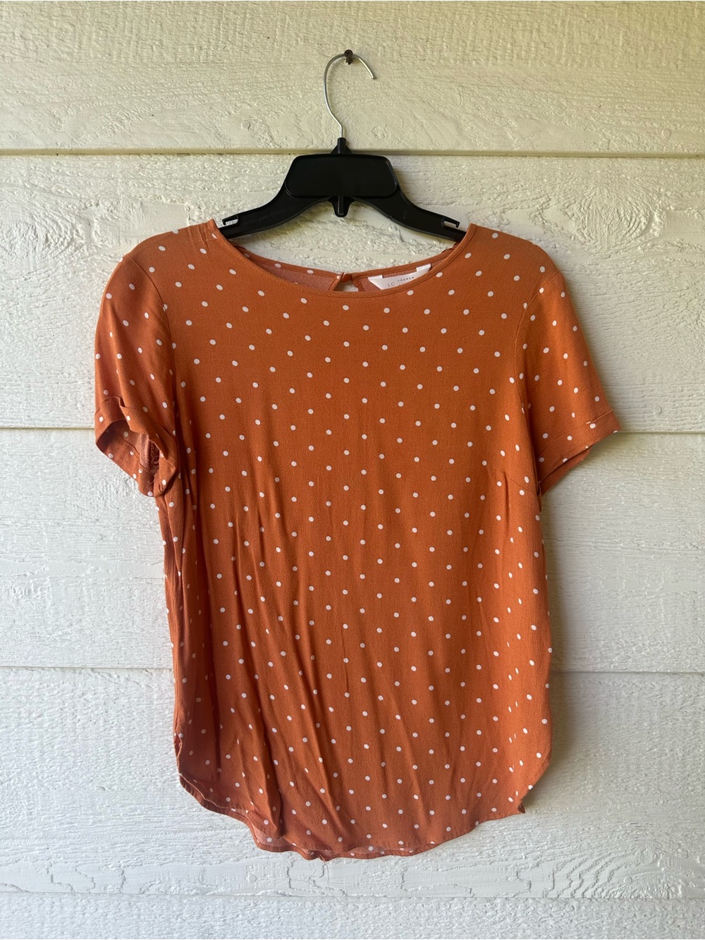 Orange polka dot top
